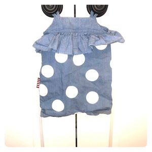 Sooki baby spotty chambray playsuit